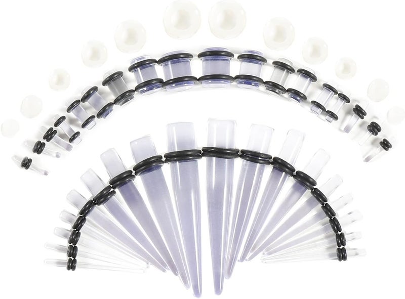 Memsion Ear Stretching Kit 50 Pieces 14Gauges-00Gauges Earrings Piercing Kit - Image 1